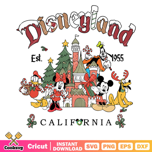 Mickey friends disneyland christmas svg