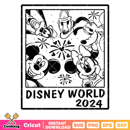 Mickey friends disney world 2024 svg, disney world 2024​ svg