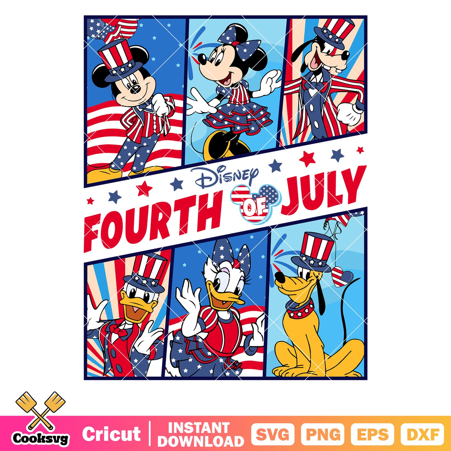 Mickey friends fourth of july svg, mickey and friends svg, disney 4th of july svg