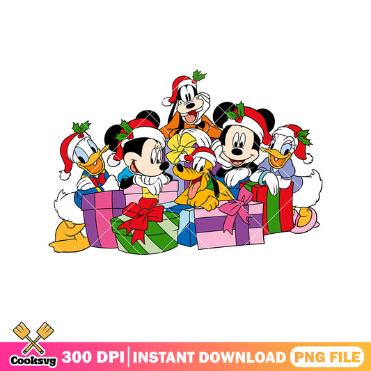 Mickey friends gift christmas png