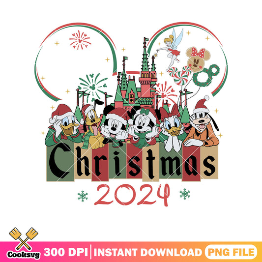 Mickey friends head christmas 2024 png