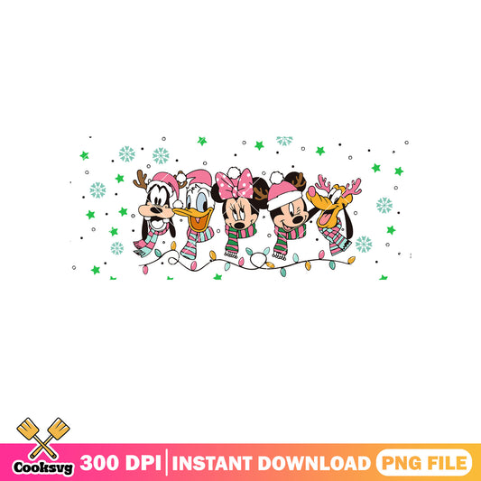 Mickey friends head christmas lights png, christmas lights png, mickey christmas png