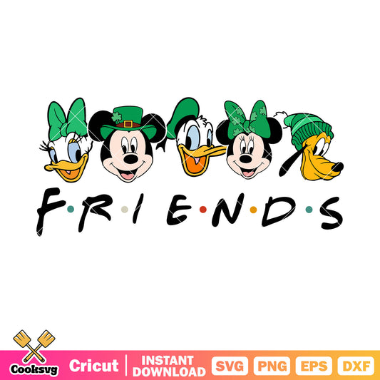 Mickey friends head patrick day svg, mickey mouse friends svg