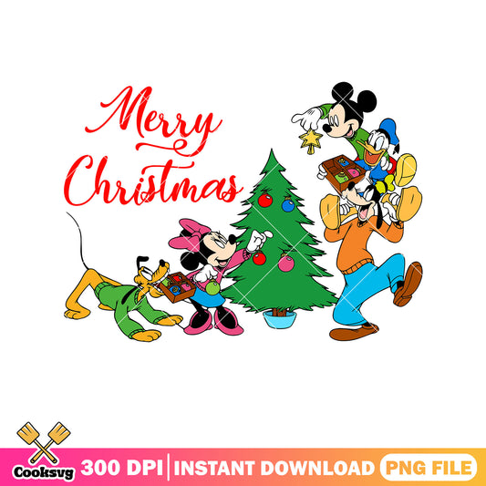 Mickey friends merry christmas png
