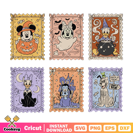 Mickey friends stamp svg, mickey friends svg, halloween disney svg