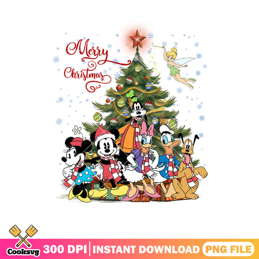 Mickey friends vintage merry christmas png, vintage mickey mouse​ png