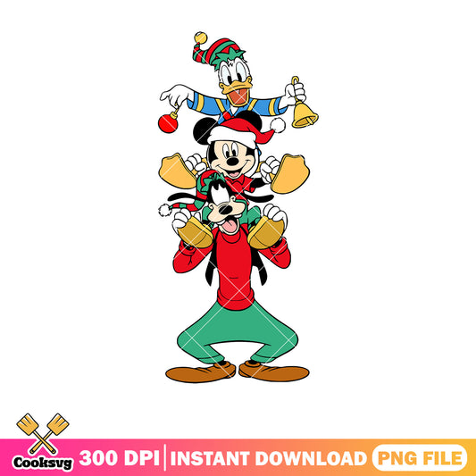 Mickey goofy and donald christmas png