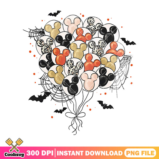 Mickey halloween balloon png, disney balloon png, halloween balloons​ png
