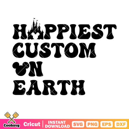 Mickey happiest custom on earth svg, mickey castle svg, disney mickey svg