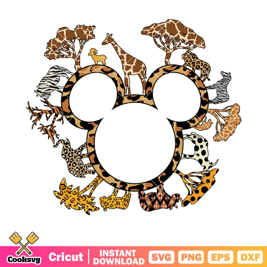 Mickey head animal kingdom svg, disney animal kingdom park svg