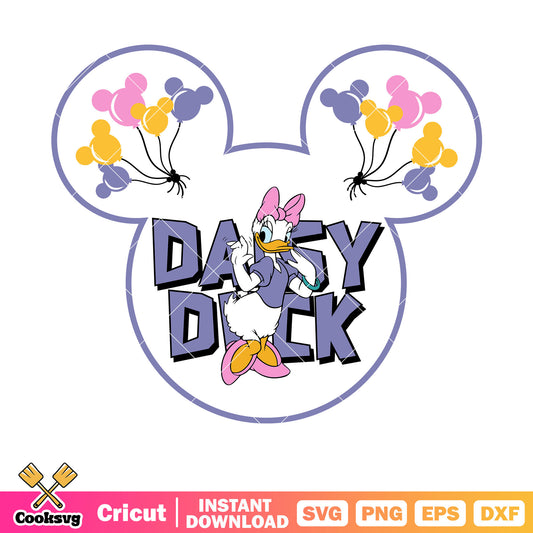 Mickey head daisy duck disney svg, mickey head svg, daisy duck svg