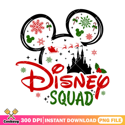 Mickey disney squad christmas png