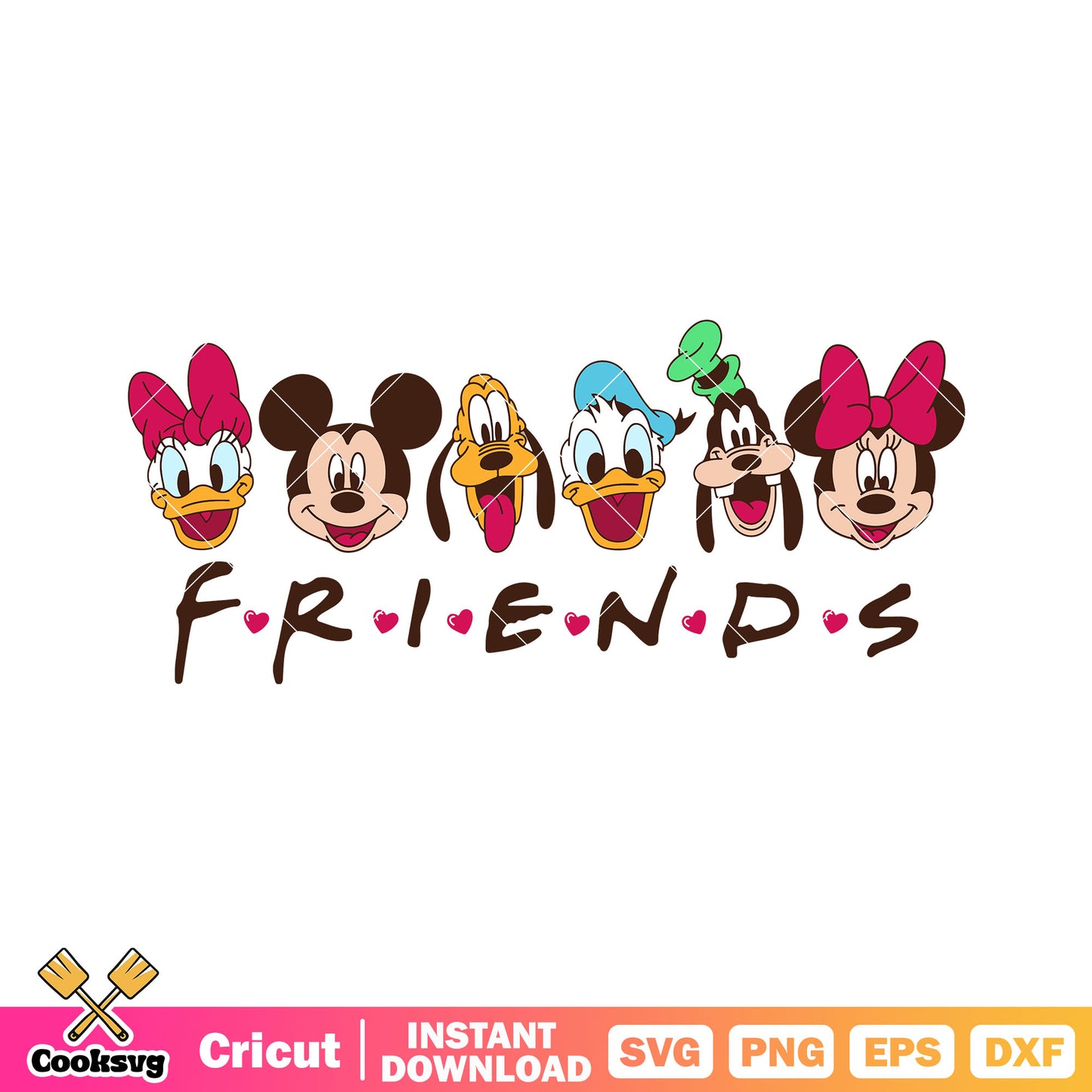 Mickey head friends valentine svg, mickey friends svg, mickey valentine svg