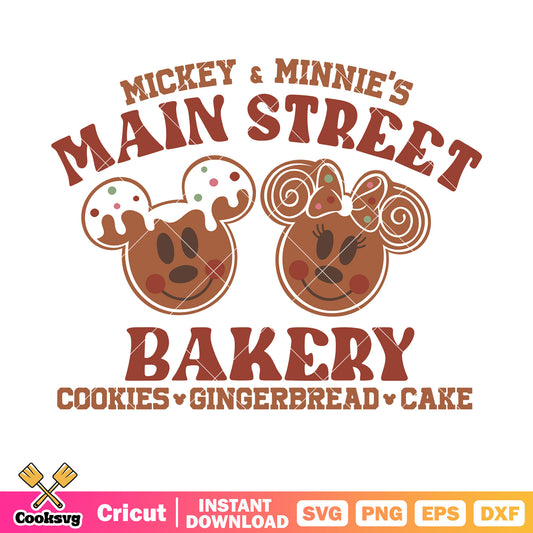 Mickey head gingerbread bakery svg