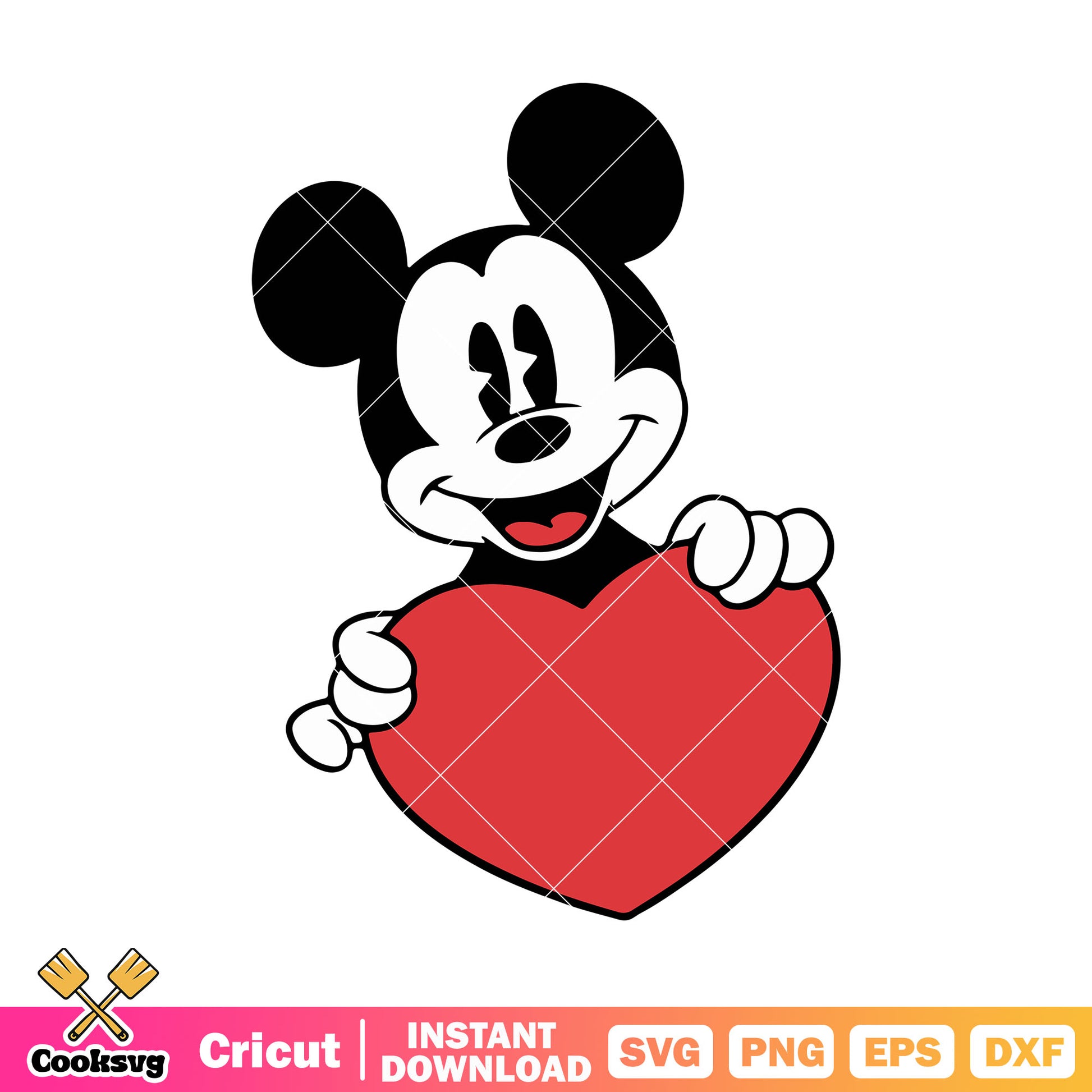 Mickey head love svg valentine, mickey valentine svg, disney valentine svg