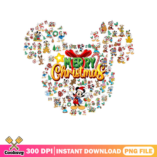 Mickey head merry grinchmas png, merry grinchmas png, mickey christmas png