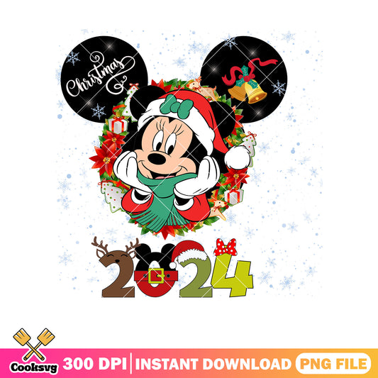 Mickey head minnie christmas 2024 png, mickey and minnie christmas​ png