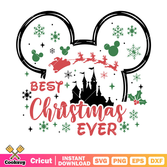Mickey head mouse best christmas disney svg
