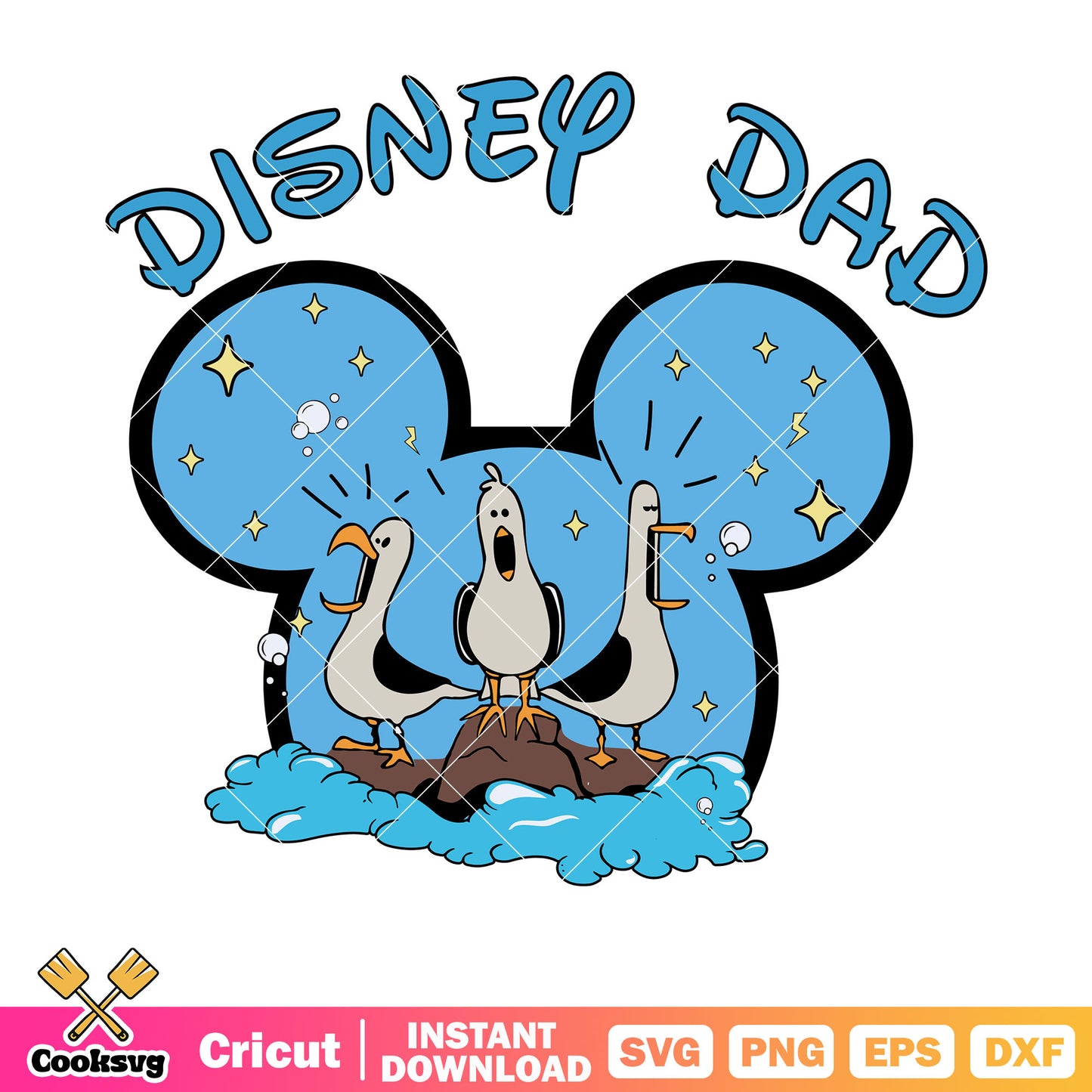 Mickey head seagull disney dad svg, mickey mouse head svg, disney dad svg