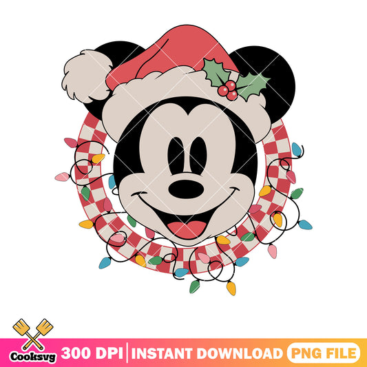 Mickey head vintage christmas png