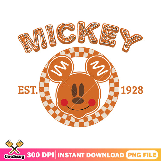 Mickey head est 1928 gingerbread png