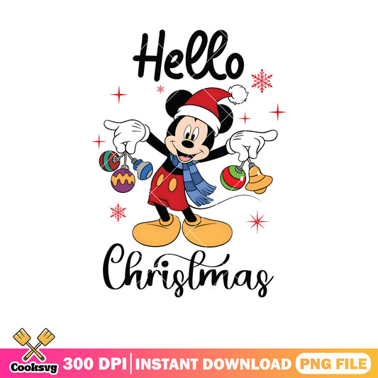 Mickey hello christmas ornaments png, christmas ornaments png, mickey christmas png