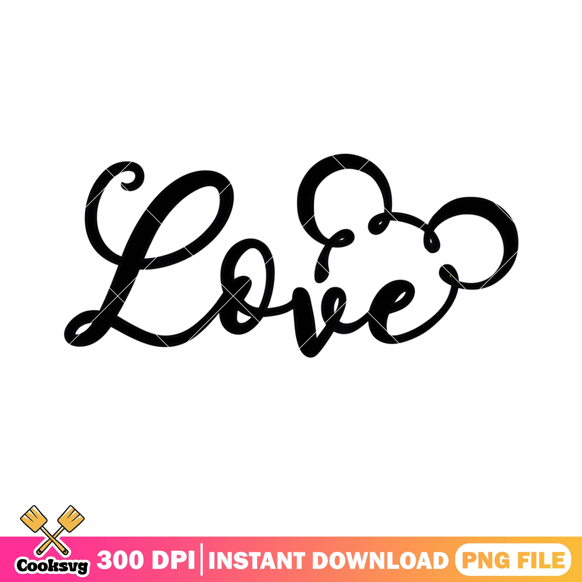 Mickey icon love vibes png, disney valentine png, valentine poster png