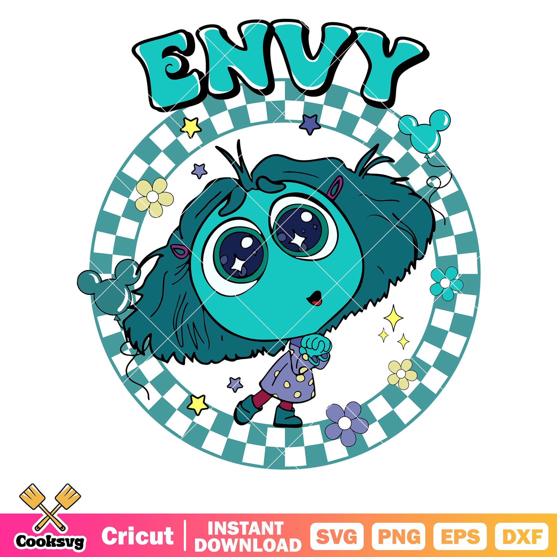 Mickey inside out envy svg file, envy inside out 2​ svg