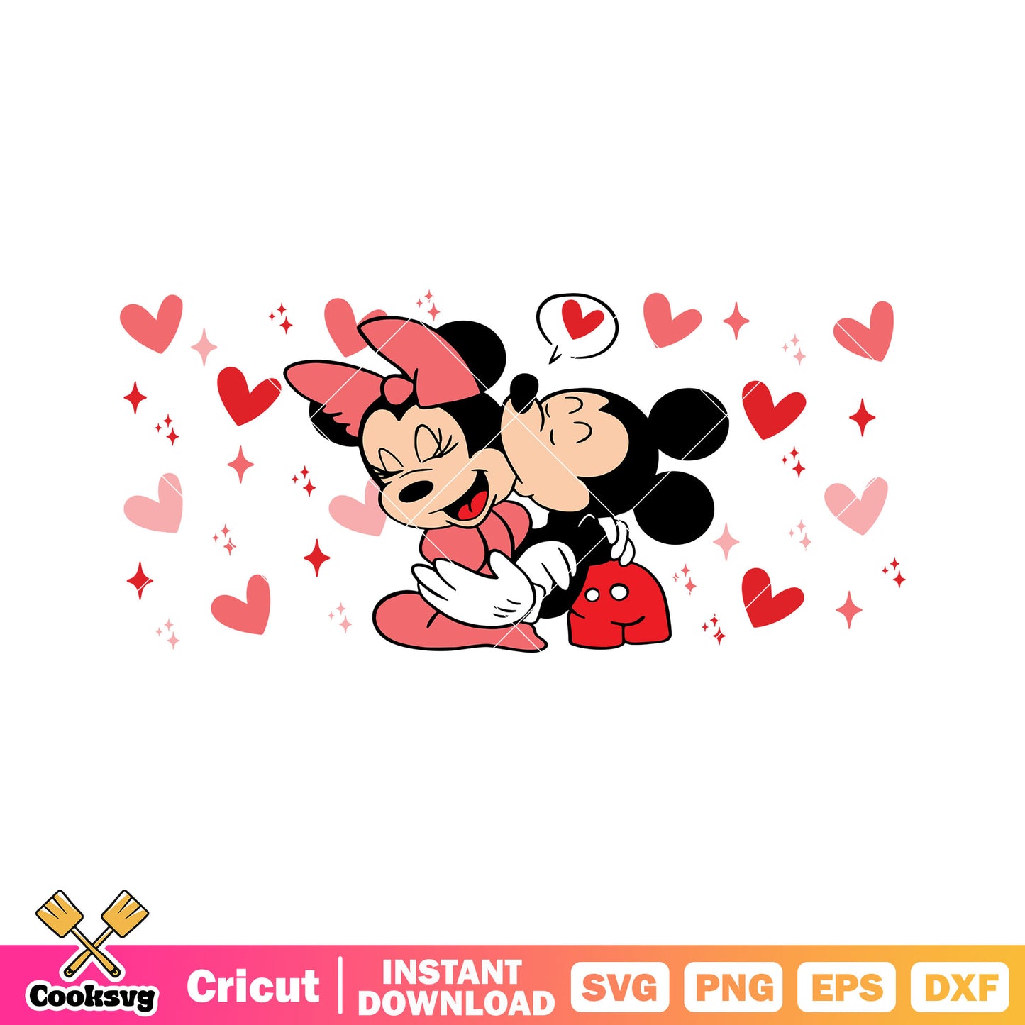 Mickey kiss minnie mouse valentine svg, mickey valentine svg