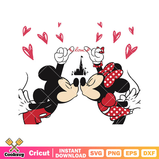 Mickey kiss minnie valentine svg file, mickey minnie valentine svg