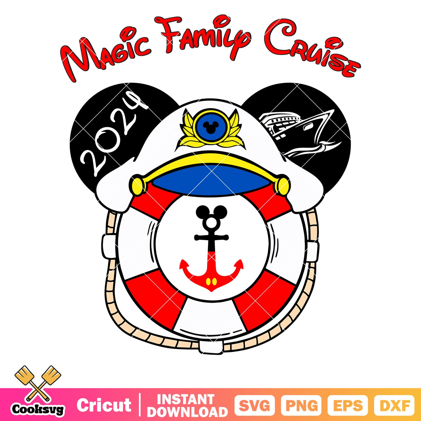 Mickey lifebuoy magic family cruise svg, disney cruise svg, mickey head svg