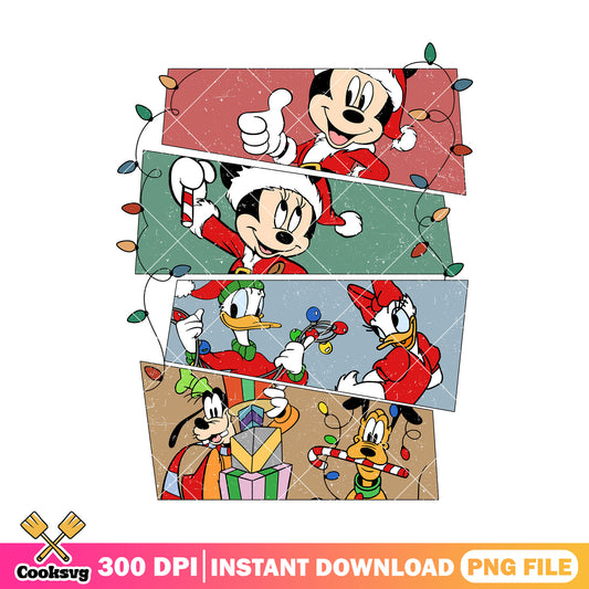 Mickey disney friends christmas lights png