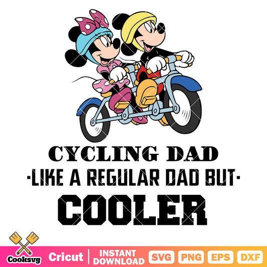 Mickey minnie cycling dad svg, minnie and mickey​ svg, cycling mickey​ svg