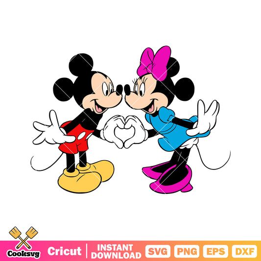 Mickey minnie disney love svg file, mickey disney svg, mickey valentine svg