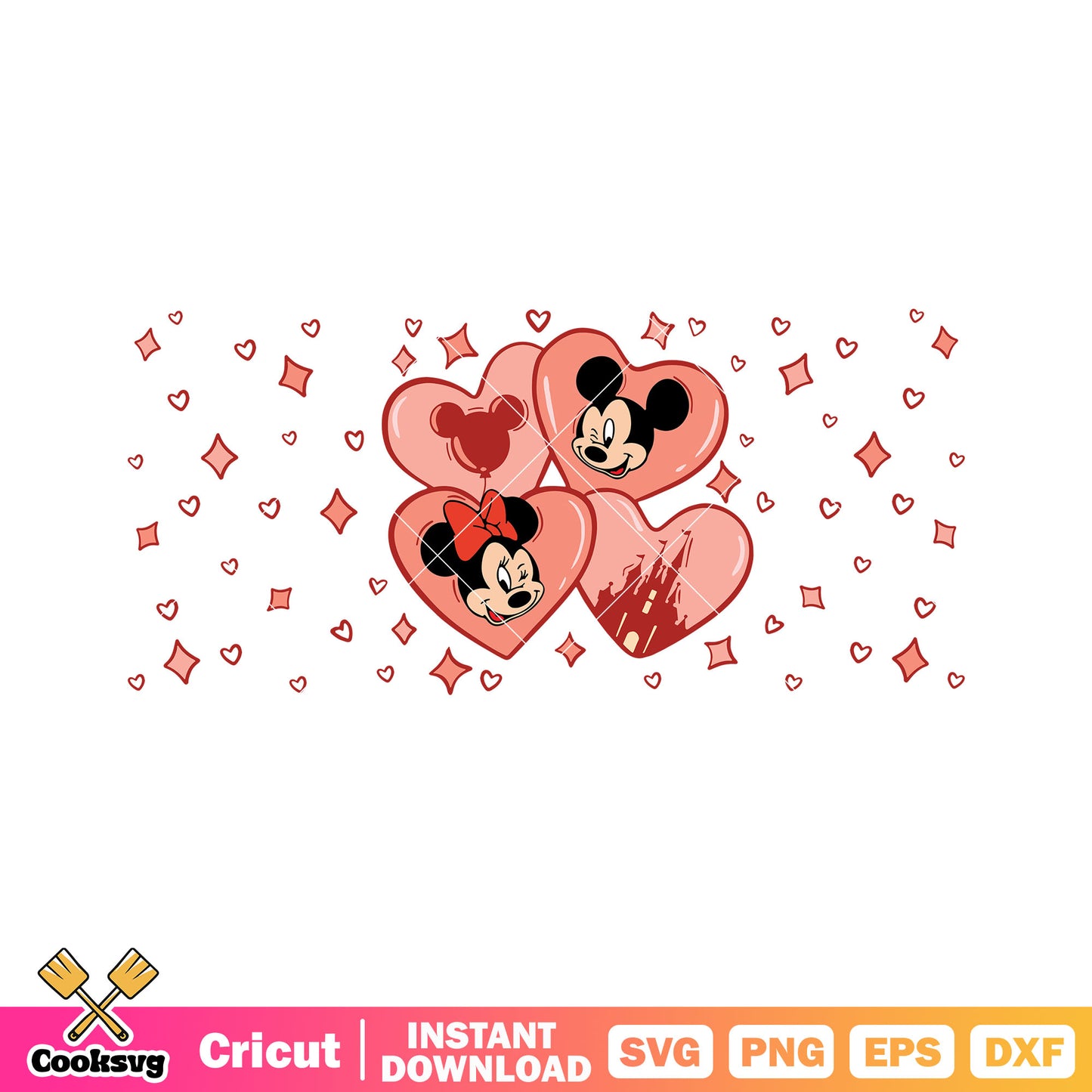 Mickey minnie heart valentine svg, mickey valentine svg