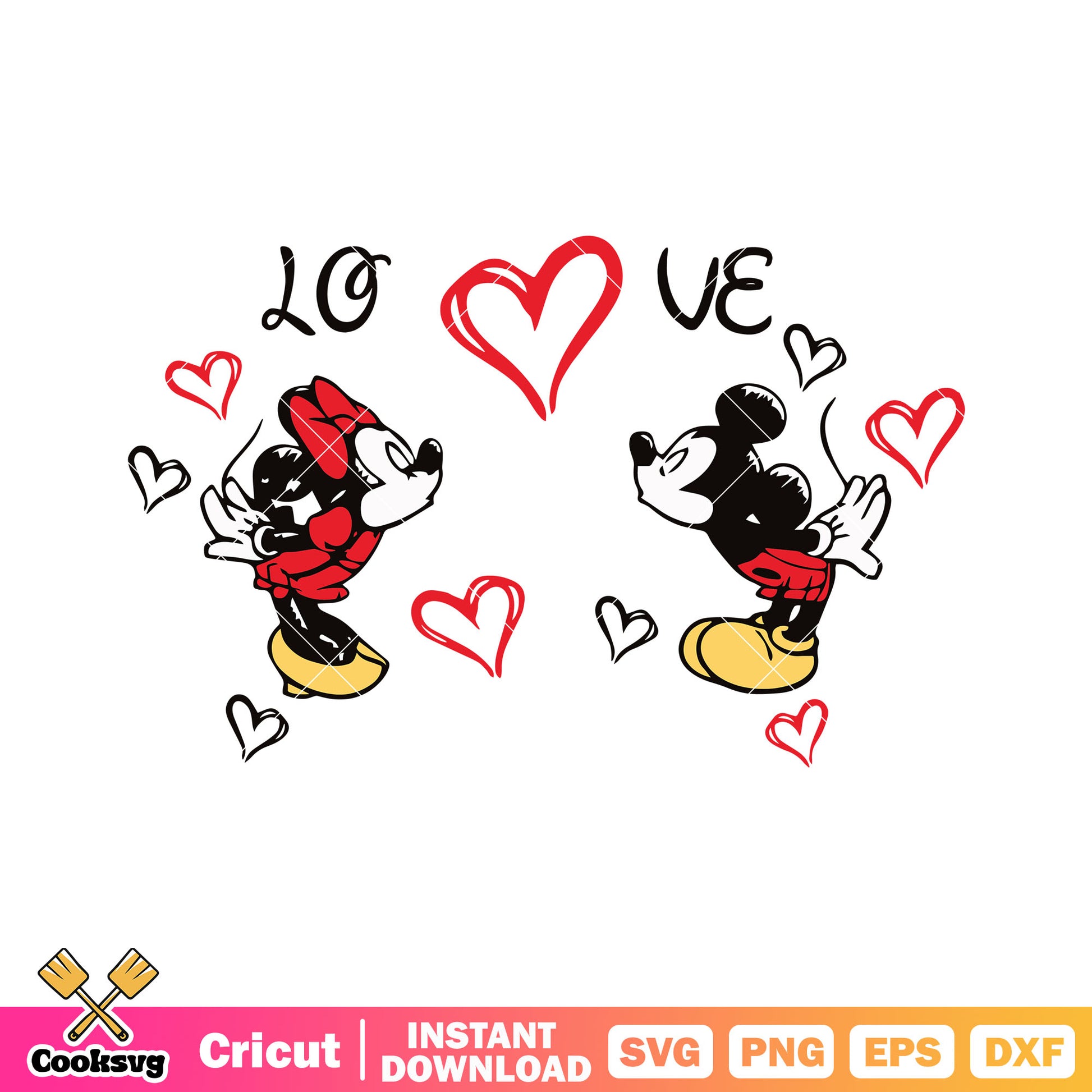 Mickey minnie kiss in valentine svg, mickey valentine svg