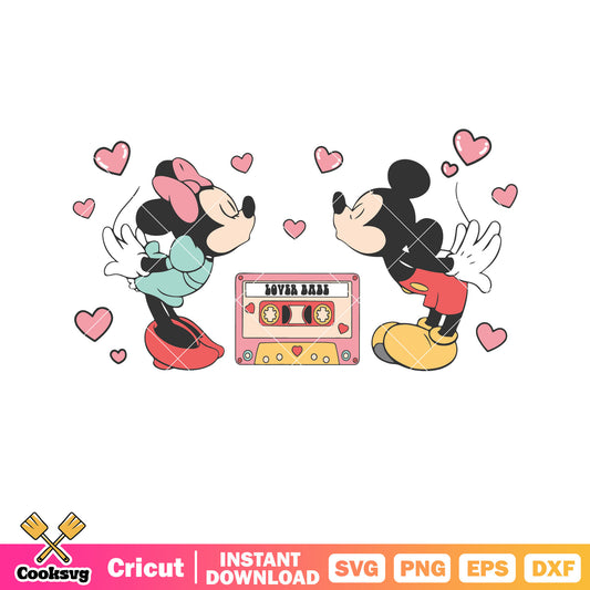 Mickey minnie love babe svg, love valentine svg, mickey love minnie svg