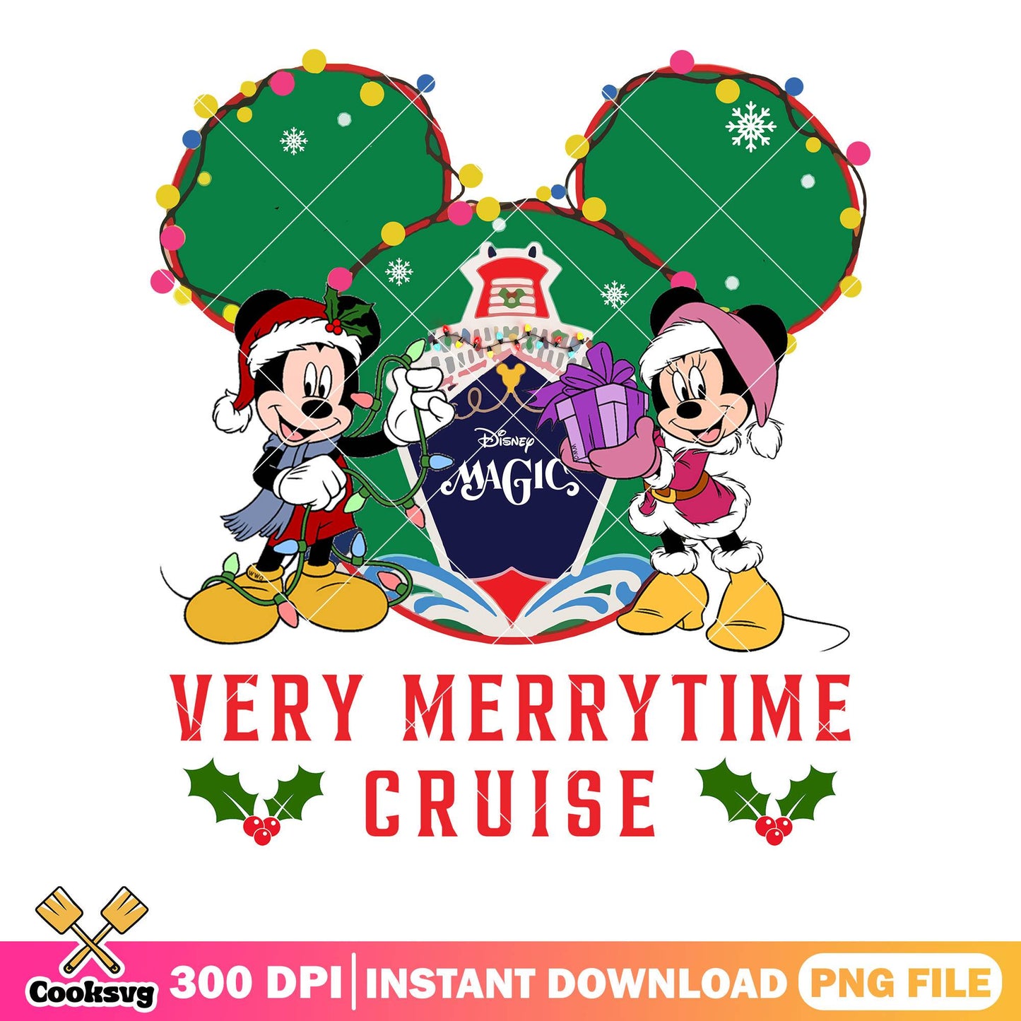 Mickey minnie magic cruise png, christmas vibes png, disney cruise png