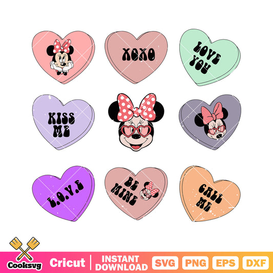 Mickey minnie mouse valentine love vibes svg, mickey valentine svg