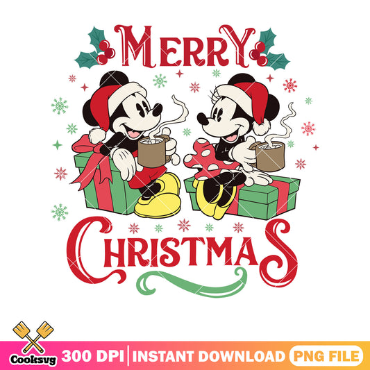 Mickey minnie vintage christmas png