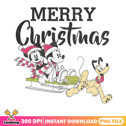 Mickey mouse Winter Sled Napkins png, disney png, merry christmas png