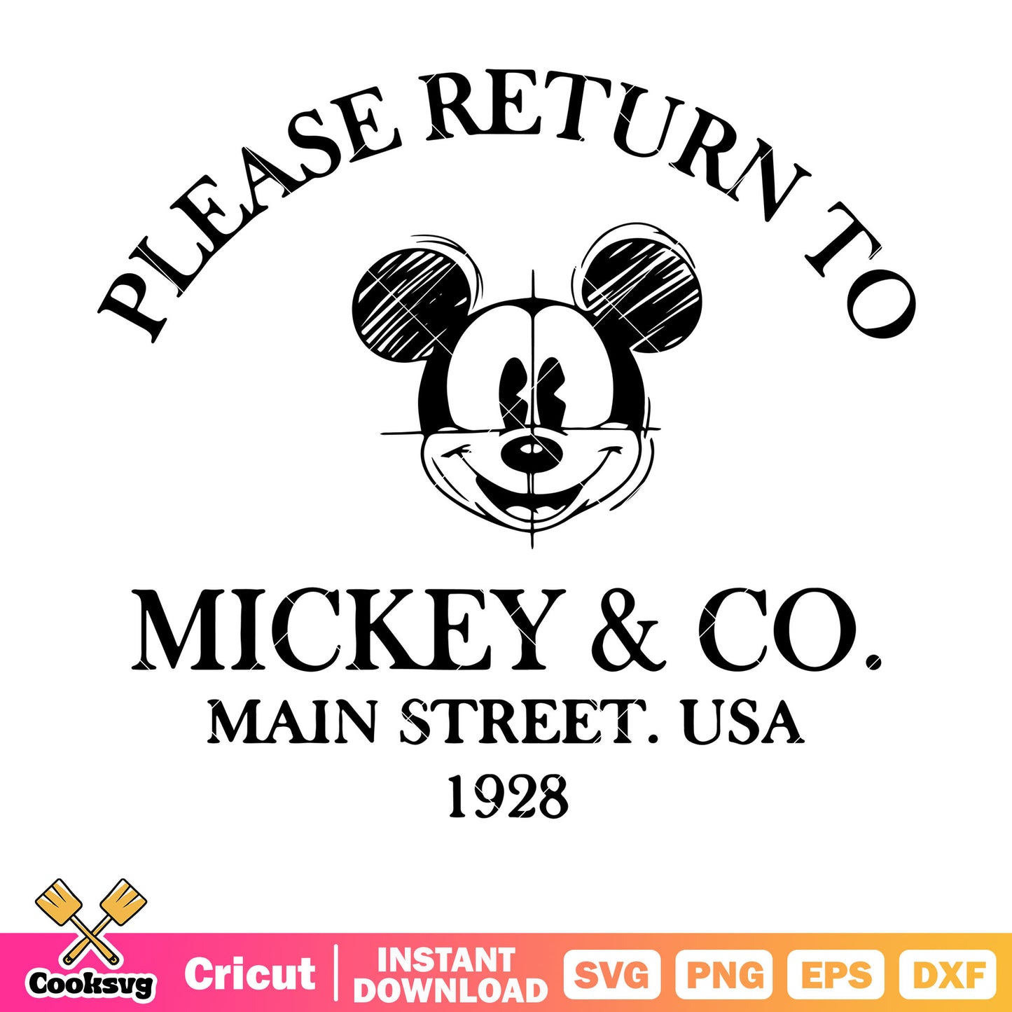 Mickey mouse and co main street usa 1928 svg, main street​ svg, mickey and co svg