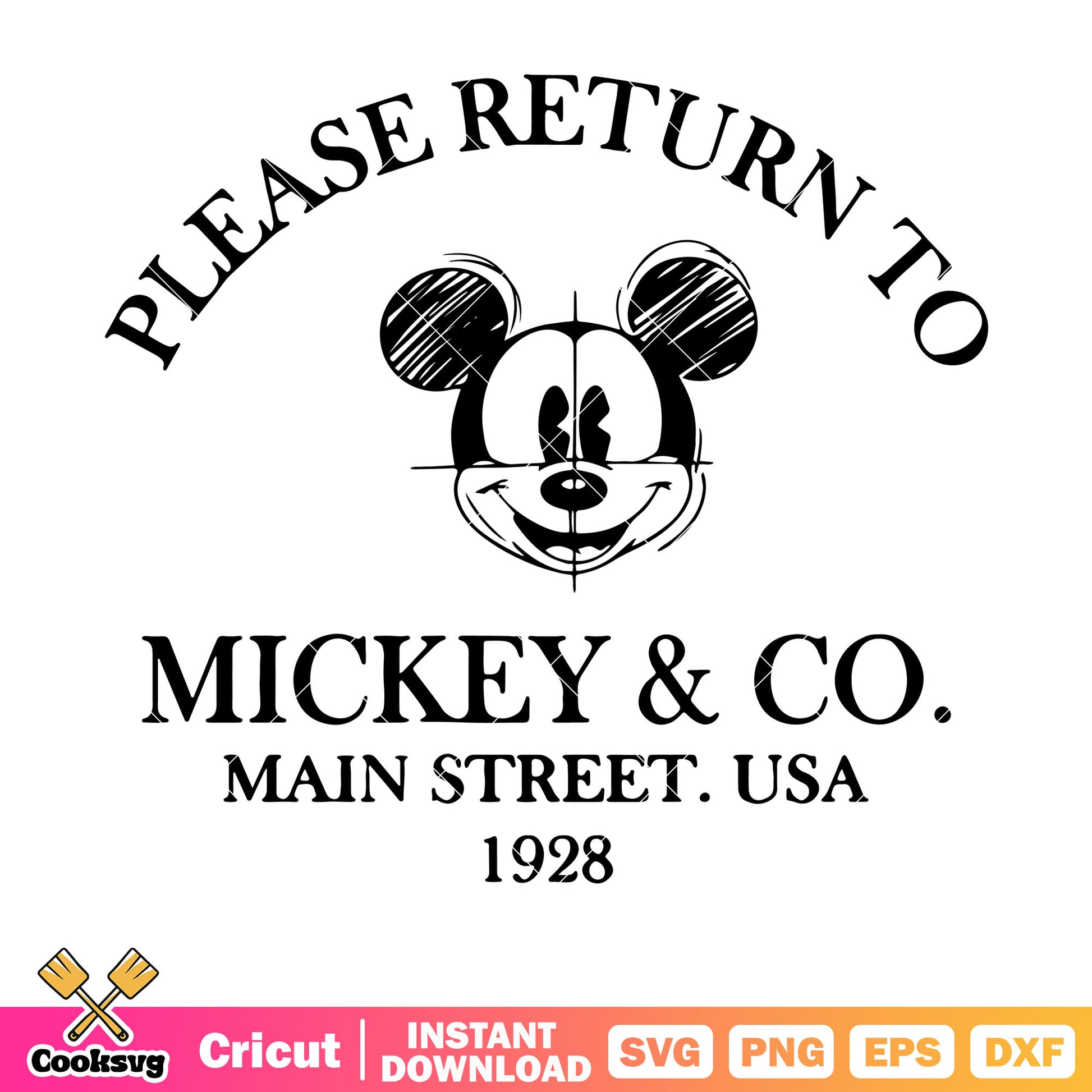 Mickey mouse and co main street usa 1928 svg, main street​ svg, mickey and co svg