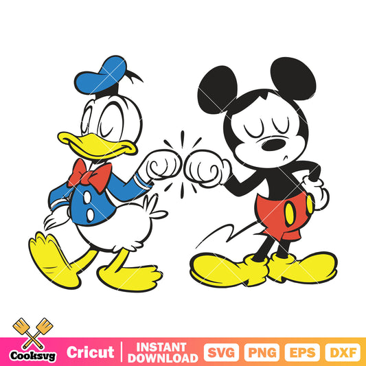 Mickey mouse and donald duck funny svg, mickey and donald svg