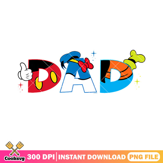 Mickey mouse and friend dad birthday png, disney png, mickey mouse png