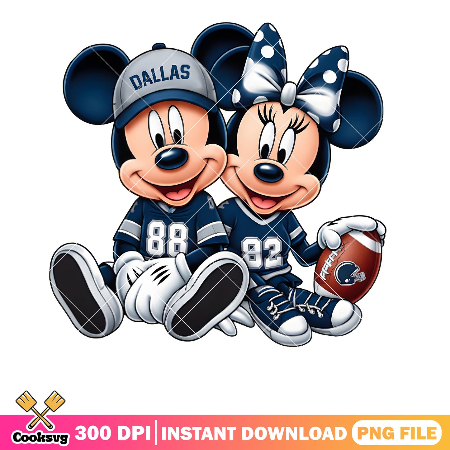 Mickey mouse and minnie mouse png, Dallas Cowboys png, rugby ball png