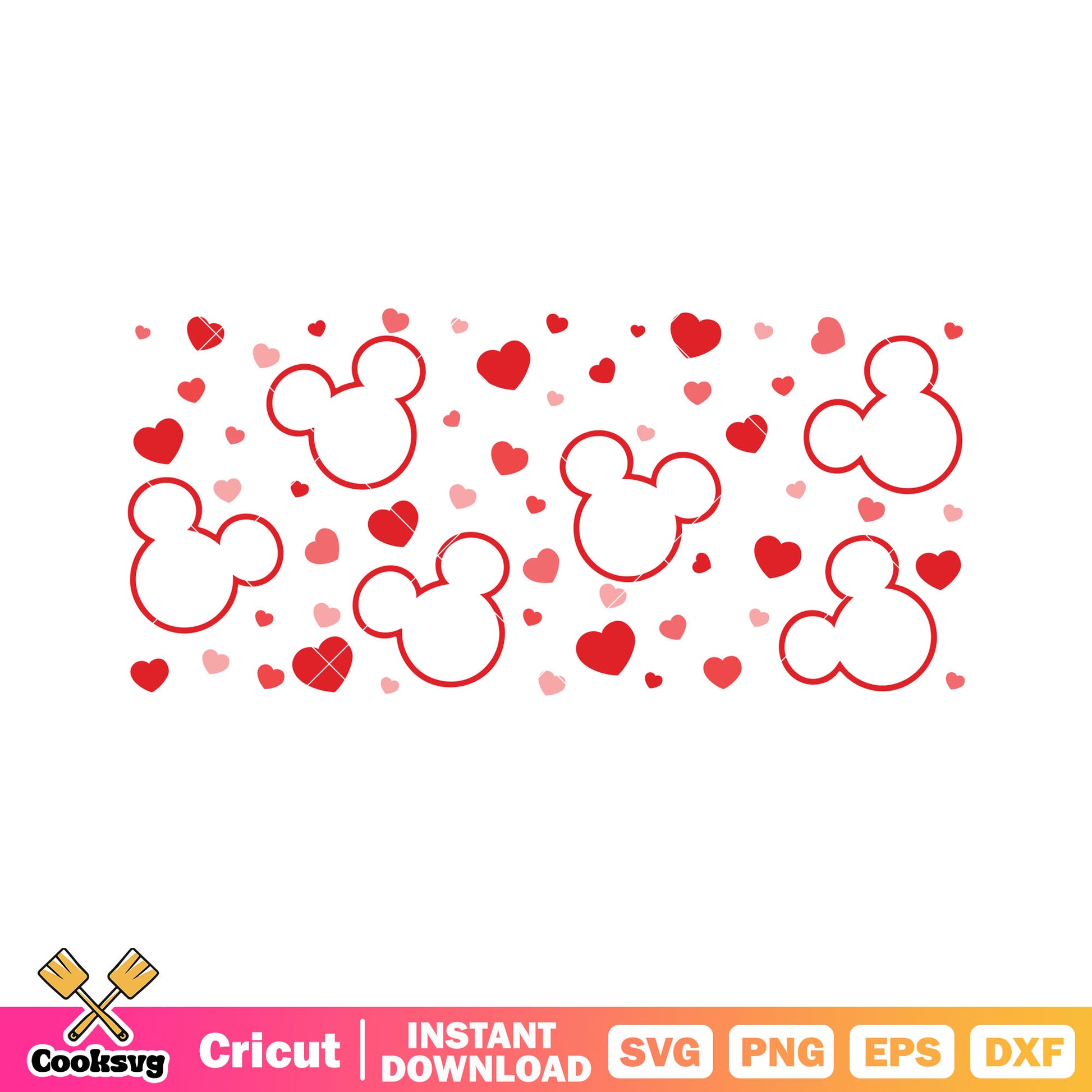 Mickey mouse basic head valentine svg, mickey mouse head svg