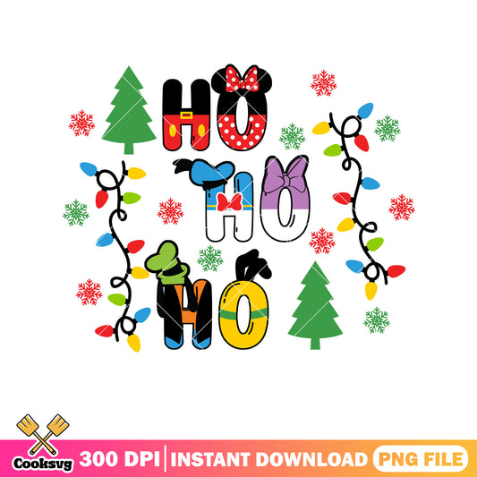 Mickey mouse christmas hohoho png