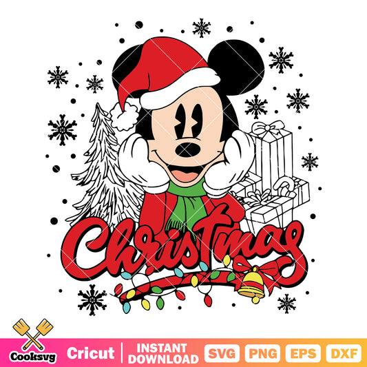 Mickey mouse christmas ornaments svg