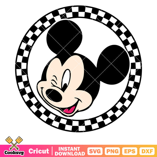 Mickey mouse disney circle svg design, mickey mouse head svg